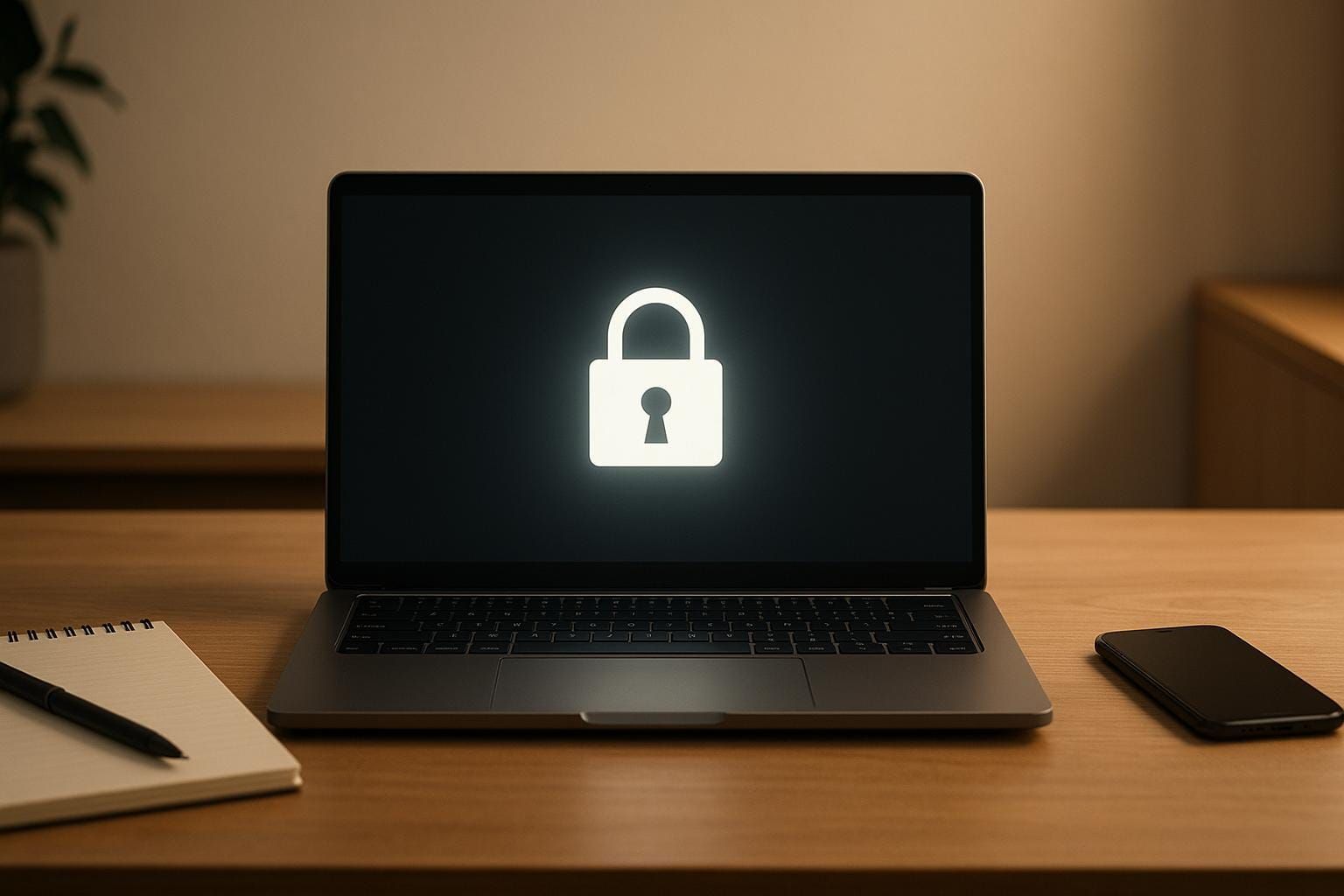 Offline and secure placeholder graphic